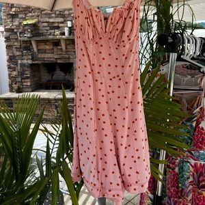 Free People Pink Polka Dot Romper